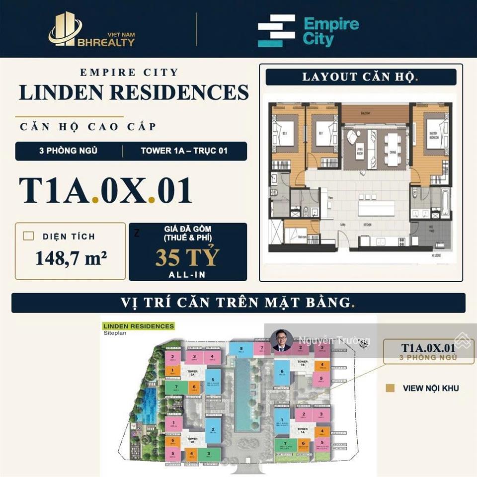 Chỉ 234 triệu/m2. mức giá quá hợp lý cho căn hộ 3 phòng ngủ size lớn view pháo hoa tại empire city
