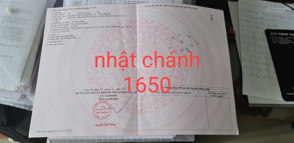 Đất full thổ cư gần khu công nghiệp, gần dân cư đông, giá rẻ 1604m2, giá 4,6 tỷ, nhựt chánh