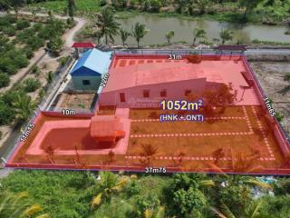 Cần bán nhà vườn mặt tiền sông vàm cỏ đông 1052m2 có 117m2 thổ cư nhà vườn ao cá vườn cây sẵn 2ty9