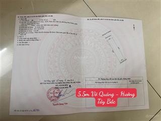 Chủ gởi bán đất đẹp đường 5,5m võ quảng  hòa xuân  view công viên  hướng tây bắc, vị trí đẹp