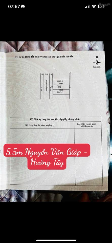 Chính chủ bán đất đường 5,5m nguyễn văn giáp  hòa xuân  hướng tây , vị trí đẹp, giá tốt nhất.