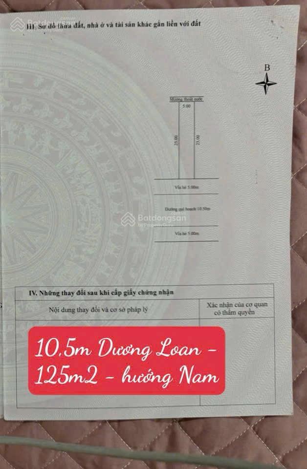 Bán đất đường 10,5m dương loan  view công viên  hòa xuân  125m2  hướng nam  sạch đẹp