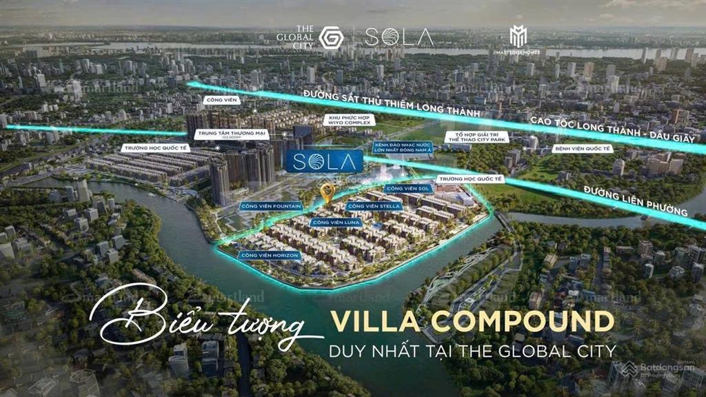Sola đảo ánh dương  bán đảo biệt thự compound đắt giá bậc nhất khu đông sài gòn ba mặt giáp sông