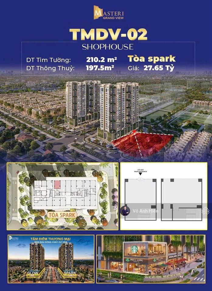 Cập nhật căn shophouse khối đế thương mại tòa masteri grand view quận 2 bàn giao cuối năm 2026
