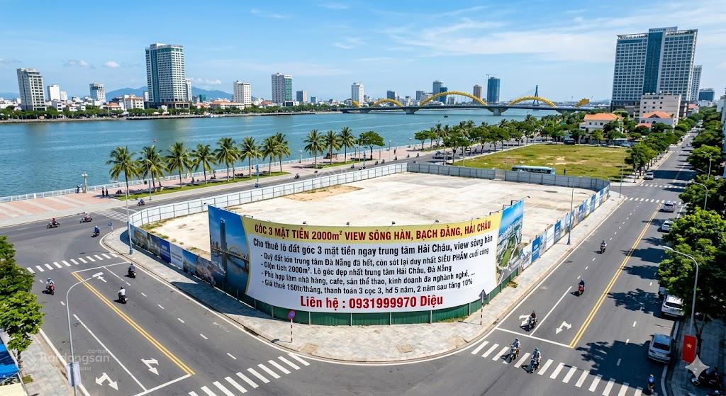Góc 3 mặt tiền 2000m view sông hàn, bạch đằng, hải châu