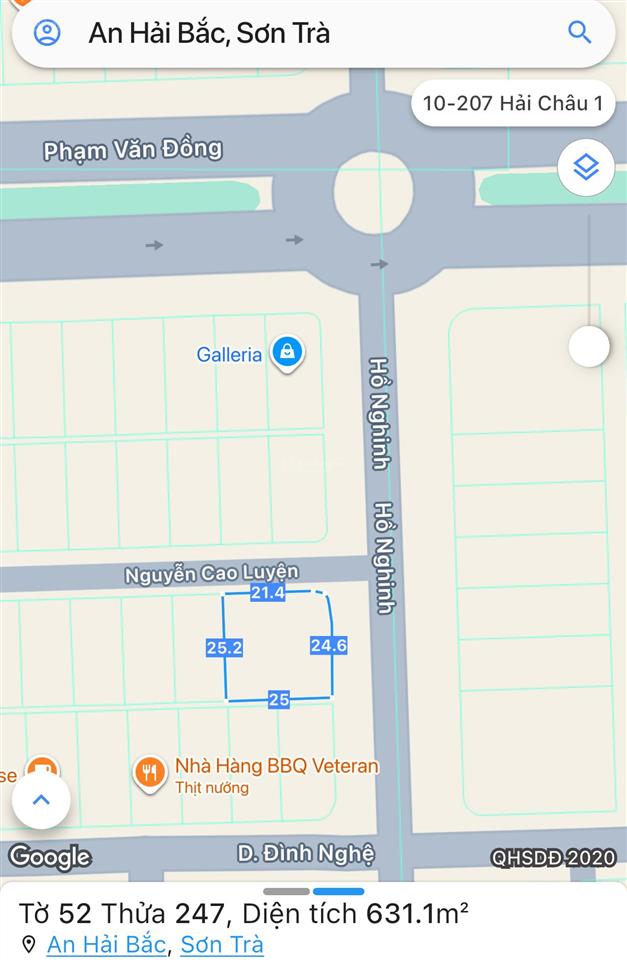 Cho thuê 2mt vip hồ nghinh  nguyễn cao luyện. trung tâm biển mỹ khê