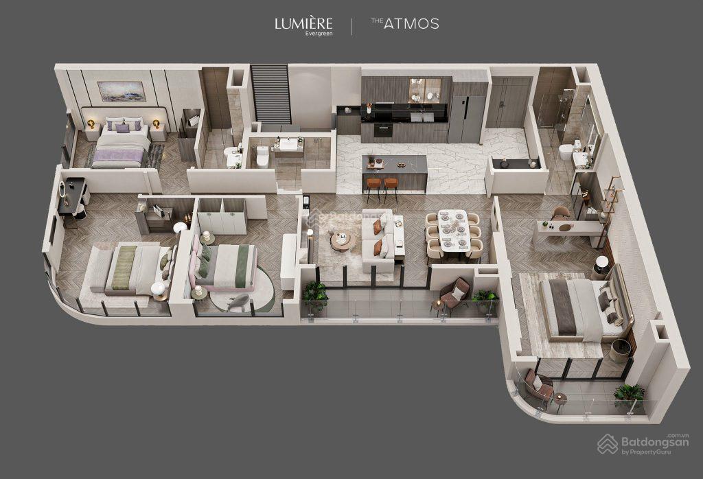 Bán căn hoa hậu lumiere evergreen smart city,gía 14,8 tỷ, 131,7m2, 4pn,3wc, hàng hiếm giá cực tốt
