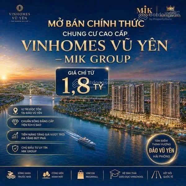 Vinhomes vũ yên  mik group đang là tâm điểm được săn đón tại hải phòng