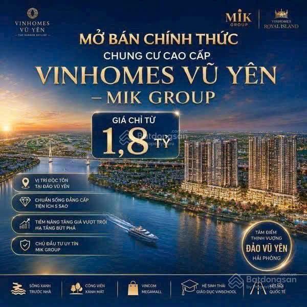 Vinhomes vũ yên  mik group đang là tâm điểm được săn đón tại hải phòng