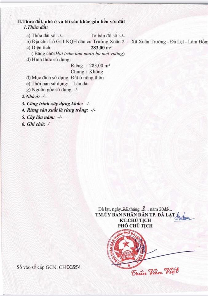 Bán đất tại g11. kqh trường xuân 2, giá 7 tỷ, 283 m2, pháp lý đầy đủ, mặt tiền rộng 15m