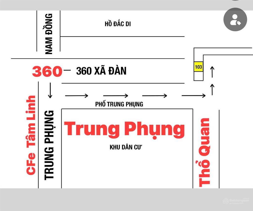 Bán chính chủ căn nhà ngõ 360 xã đàn, chợ trung phụng đi vào 20m, mt 7m, dt 70m2