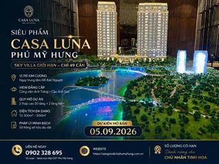 MỞ BÁN CHÍNH THỨC CASA LUNA PHÚ MỸ HƯNG NGÀY 05/9/2026