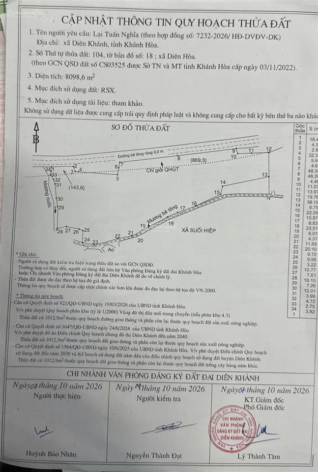 Bán lô đất phù hợp làm nhà vườn diên lạc, gần hương lộ 39
