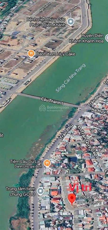 Bán lô kề góc gần sông cái khu tđc bầu gáo  tt. diên khánh.