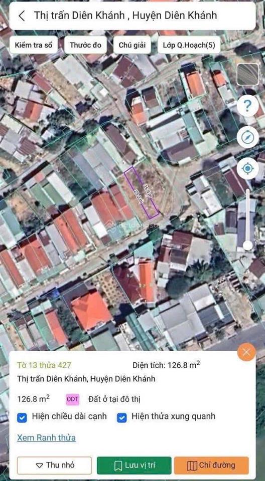 Bán lô kề góc gần sông cái khu tđc bầu gáo  tt. diên khánh.