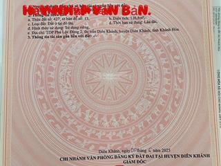 Bán lô kề góc gần sông cái khu tđc bầu gáo  tt. diên khánh.
