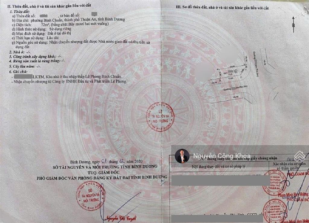 Bán nhà 2 mặt tiền có nội thất, 4 phòng ngủ, gần giáo xứ bà trà 600m, p. bình chuẩn, tp. thuận an