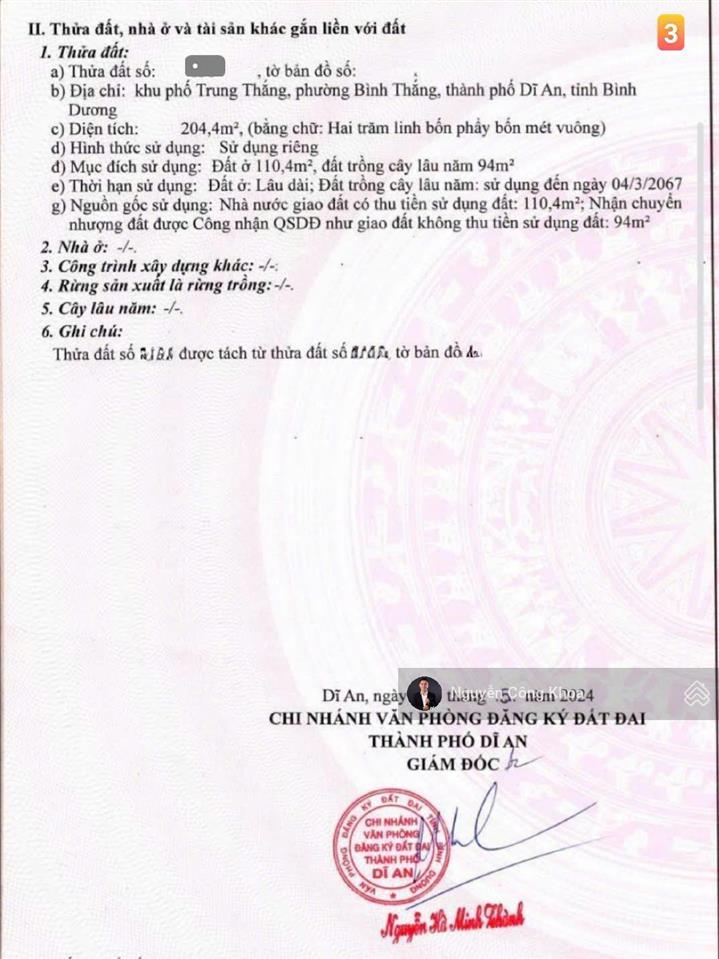 Bán đất ngang 4,5x27m, xây tự do, gần tuyến metro 5km, p.bình thắng, tp.dĩ an
