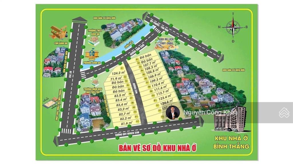 Bán đất ngang 4,5x27m, xây tự do, gần tuyến metro 5km, p.bình thắng, tp.dĩ an