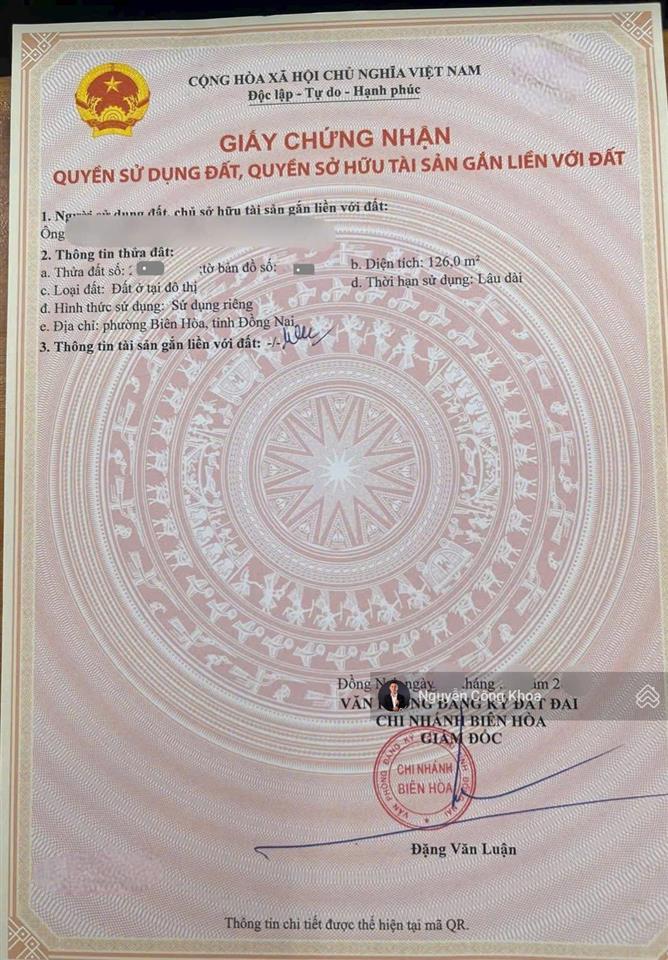 Bán đất ngang 7x18m, xây nhà vườn đẹp, gần cầu hóa an 700m, p.hóa an, tp.biên hòa