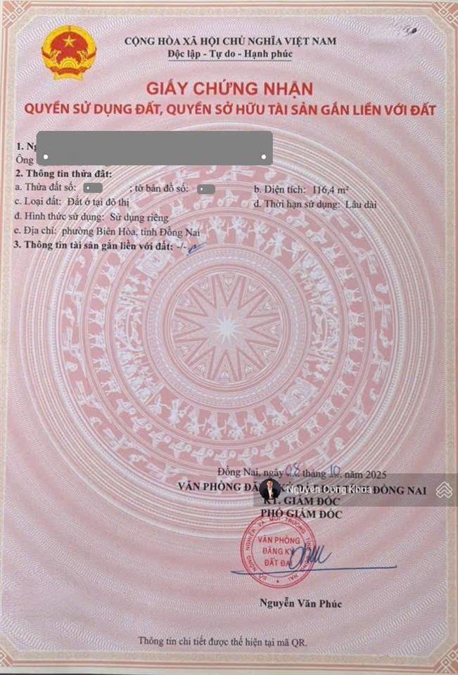 Bán nhà 116m2, hoàn công, phòng ngủ dưới, gần vòng xoay cầu hang 500m, p.hóa an, tp.biên hòa