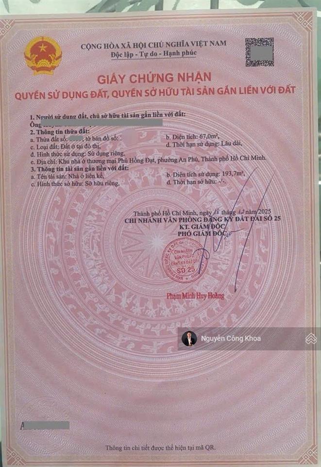 Bán nhà 2 mặt tiền, 4 phòng ngủ, hoàn công, kdc gần chợ phú phong 200m, p.bình chuẩn, tp.thuận an