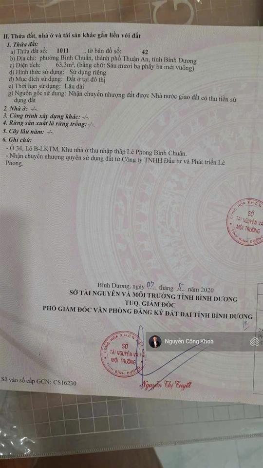 Bán nhà đúc 3 tấm, hoàn công, 4 phòng ngủ, kdc gần giáo xứ bà trà 500m, p.bình chuẩn, tp.thuận an