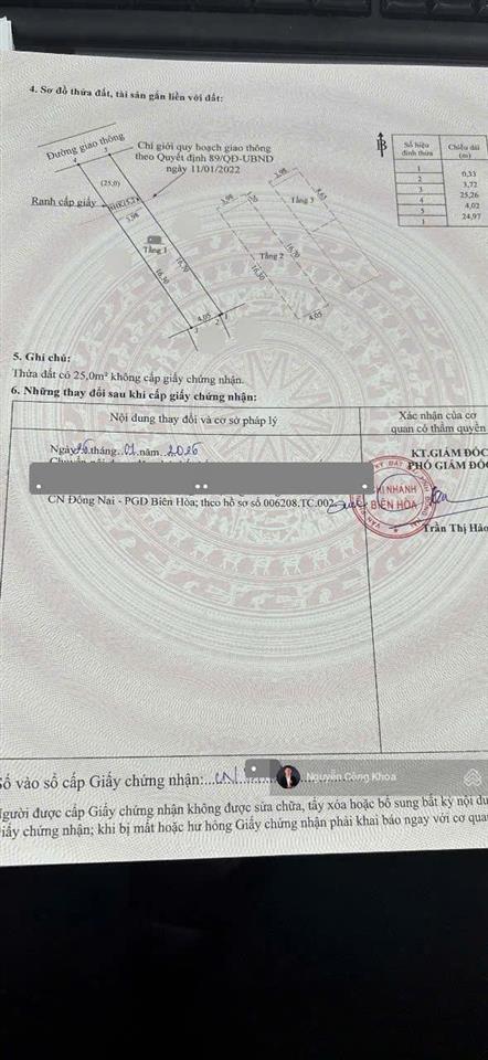 Bán nhà hoàn công, sân ô tô, phòng ngủ dưới, gần chợ tân hạnh 300m, p.tân hạnh, tp.biên hòa