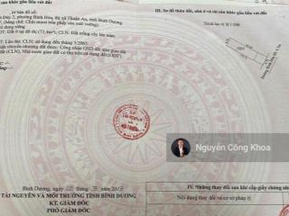 Bán đất ngang 4,76x20m, mt đường kinh doanh, gần cổng trước visip 1 chỉ 600m, p.bình hòa, thuận an