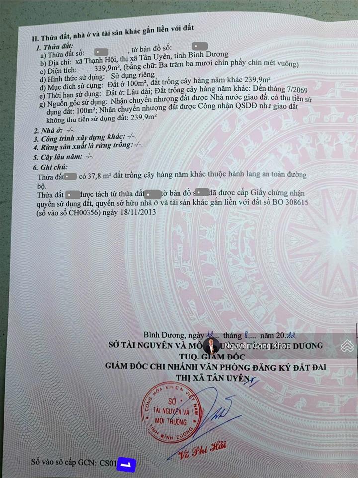 Bán đất xung quanh là sông, xây nhà vườn đẹp, gần chợ tân ba 2km, x.thạnh hội, tp.tân uyên