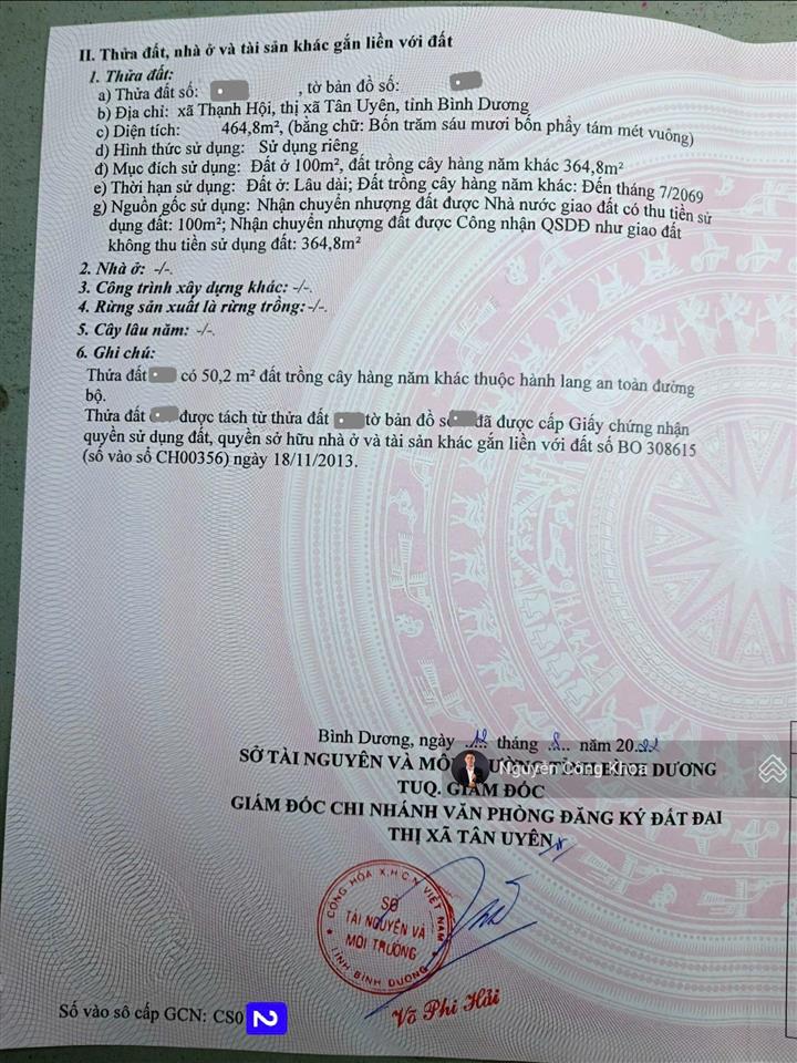 Bán đất xung quanh là sông, xây nhà vườn đẹp, gần chợ tân ba 2km, x.thạnh hội, tp.tân uyên