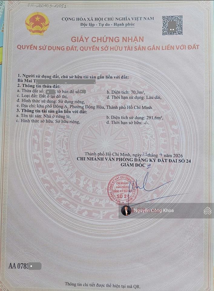 Bán nhà đúc 4 tấm hoàn công, sân ô tô, 5 phòng ngủ, gần bigc go, p.đông hòa, tp.dĩ an