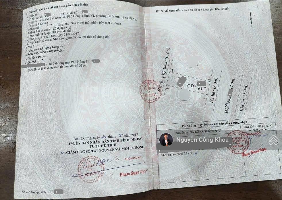 Bán nhà 1 trệt 2 lầu, 3 phòng ngủ, gần làng đại học thủ đức 1km, phường bình an, thành phố dĩ an