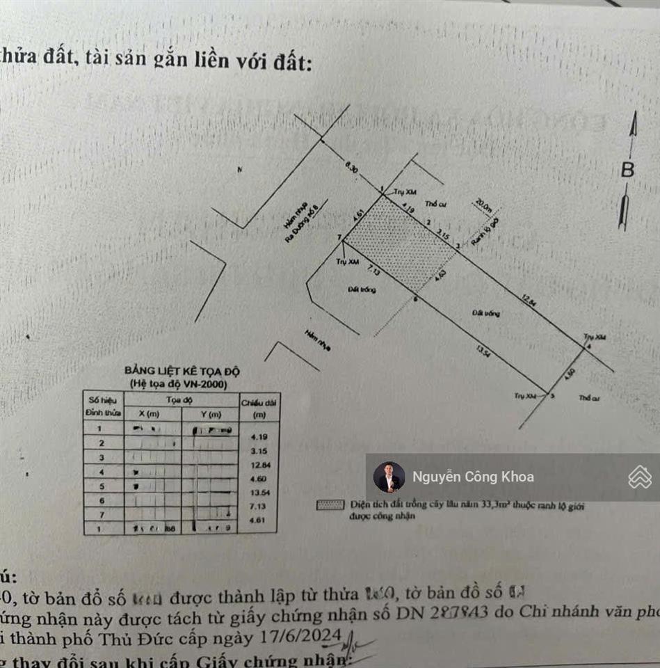 Bán đất ngang 4,6x20,4m, xây tự do, gần chợ xuân hiệp 200m, p. linh xuân, tp. thủ đức