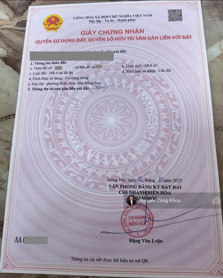 Bán nhà 1 trệt 1 lầu có sân ô tô, phòng ngủ dưới, gần chợ tân hạnh, p. tân hạnh, tp. biên hòa