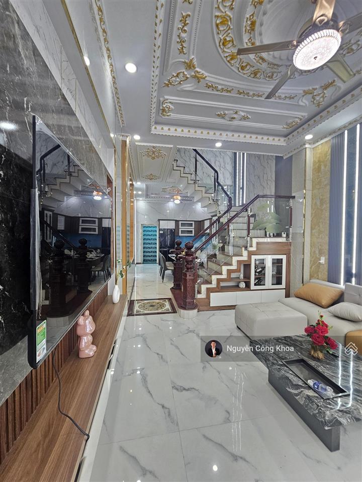 Bán nhà 1t2l 77.2m², sân ô tô, hoàn công, 4pn, gần chợ phú phong, p. bình chuẩn, tp. thuận an