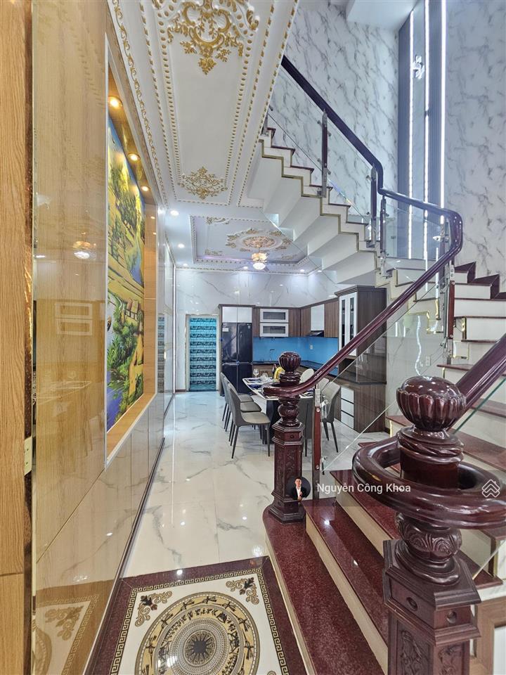Bán nhà 1t2l 77.2m², sân ô tô, hoàn công, 4pn, gần chợ phú phong, p. bình chuẩn, tp. thuận an