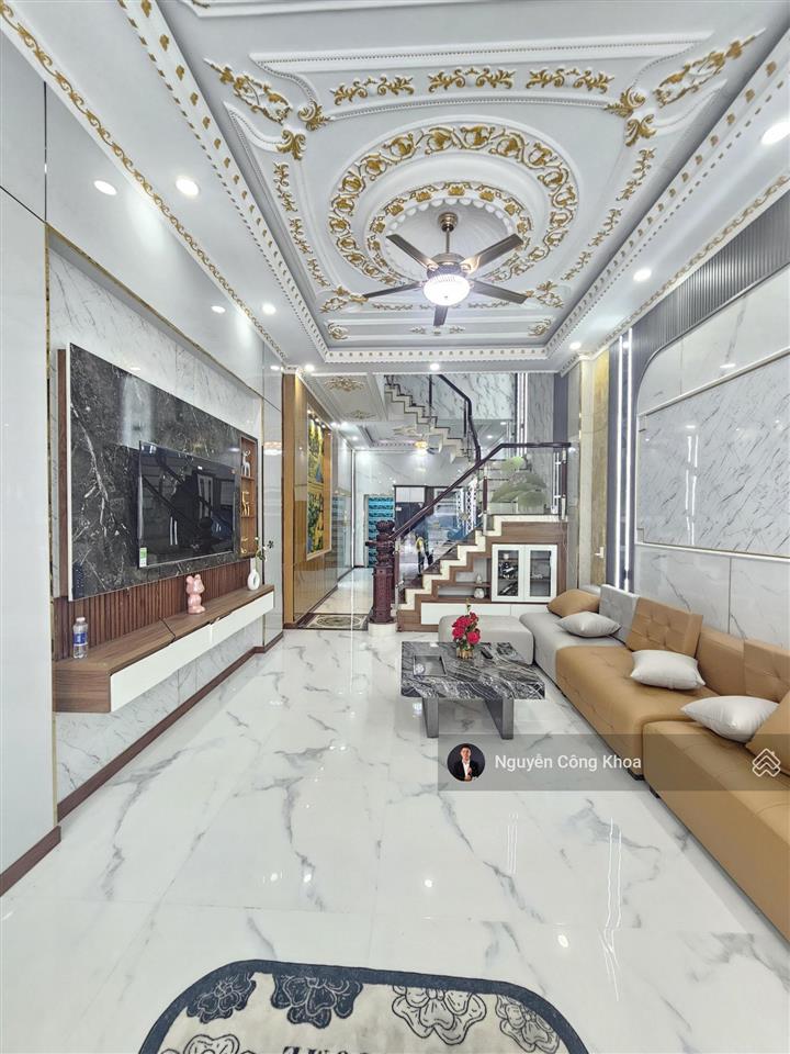 Bán nhà 1t2l 77.2m², sân ô tô, hoàn công, 4pn, gần chợ phú phong, p. bình chuẩn, tp. thuận an
