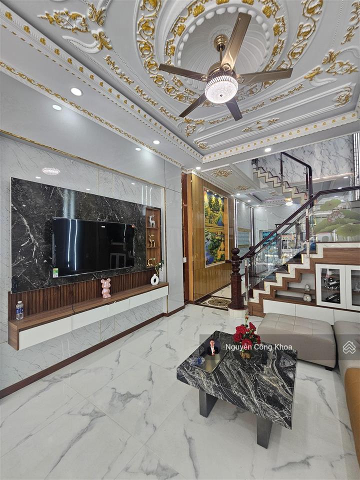 Bán nhà 1t2l 77.2m², sân ô tô, hoàn công, 4pn, gần chợ phú phong, p. bình chuẩn, tp. thuận an