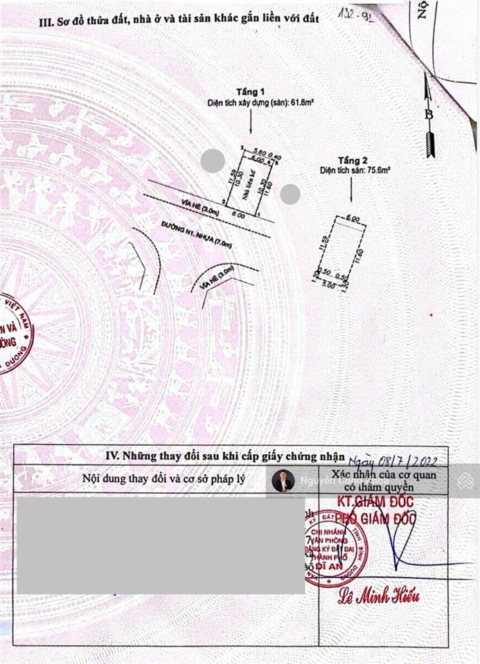 Bán nhà 1t1l hoàn công, ngang 6m, có bảo vệ 24/24, kdc gần làng đại học 500m, p. đông hòa, dĩ an
