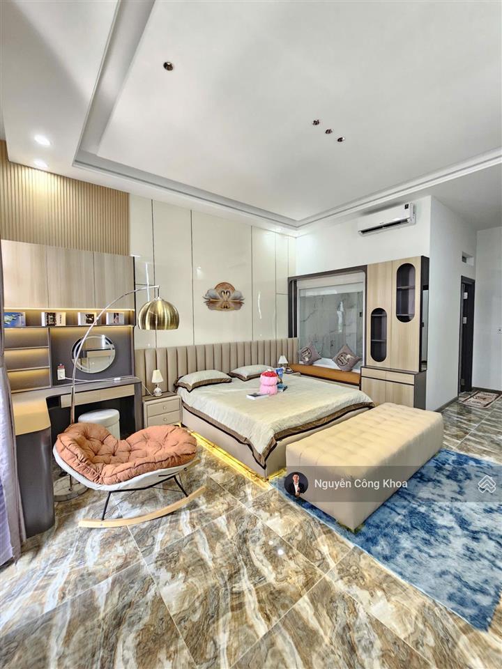 Bán nhà 1t2l hoàn công, sân ô tô, 4 phòng ngủ, kdc gần aeonmall 3km, p. thuận giao, tp. thuận an