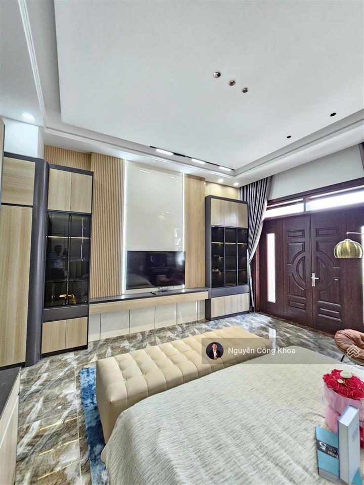 Bán nhà 1t2l hoàn công, sân ô tô, 4 phòng ngủ, kdc gần aeonmall 3km, p. thuận giao, tp. thuận an