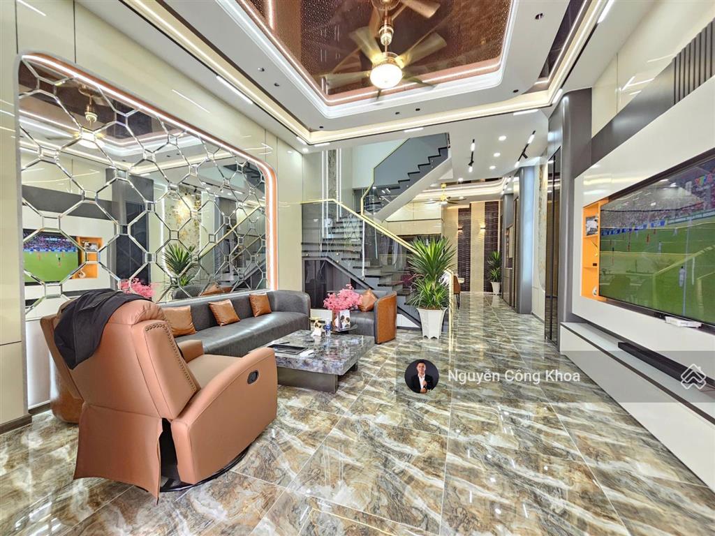 Bán nhà 1t2l hoàn công, sân ô tô, 4 phòng ngủ, kdc gần aeonmall 3km, p. thuận giao, tp. thuận an