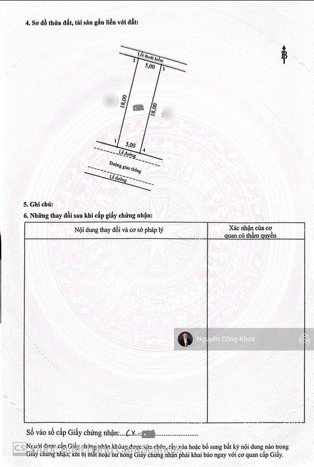 Bán đất sổ riêng, ngang 5x18m, gần công viên và chợ tân hạnh, p. tân hạnh, tp. biên hòa