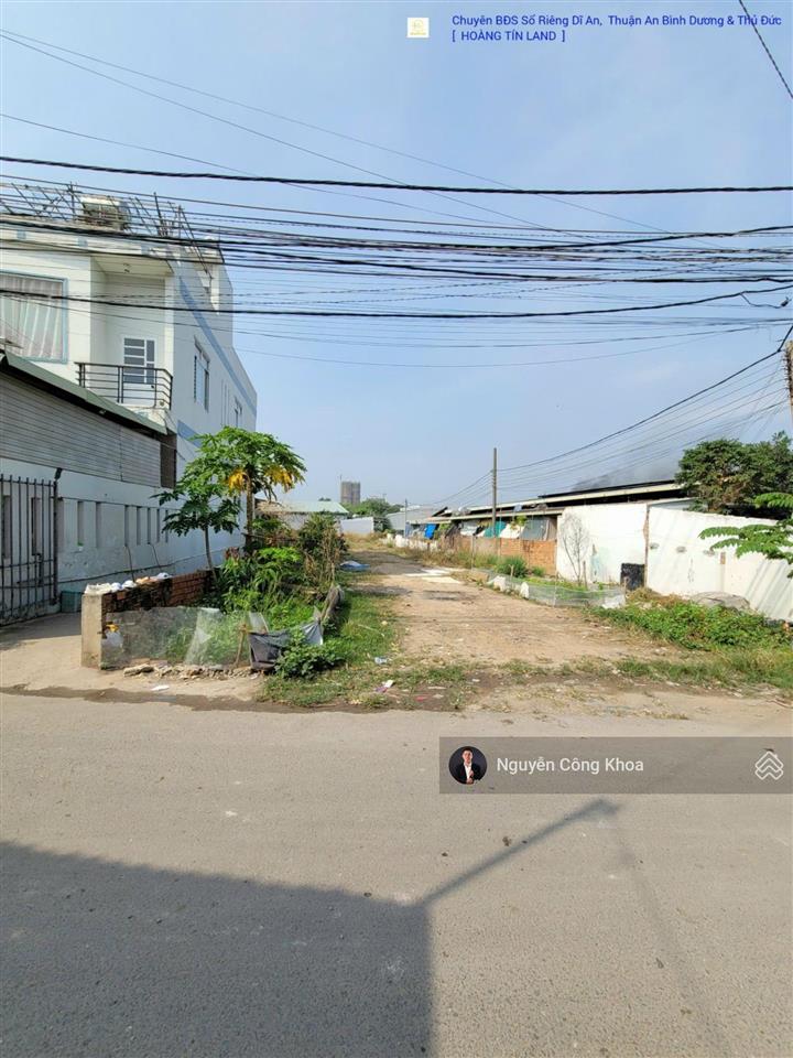 Bán đất sổ riêng, ngang 10,9x55m, nở hậu, xây tự do, gần chợ đông phú 1, p. thuận giao, thuận an