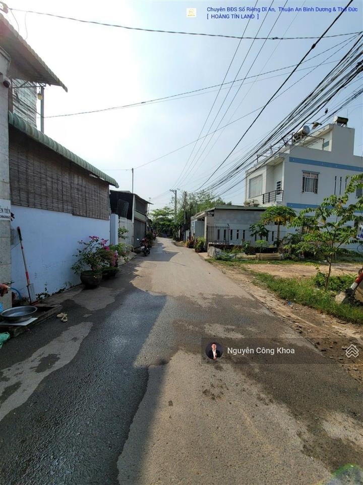 Bán đất sổ riêng, ngang 10,9x55m, nở hậu, xây tự do, gần chợ đông phú 1, p. thuận giao, thuận an