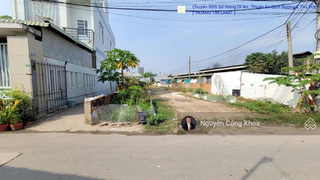 Bán đất sổ riêng, ngang 10,9x55m, nở hậu, xây tự do, gần chợ đông phú 1, p. thuận giao, thuận an