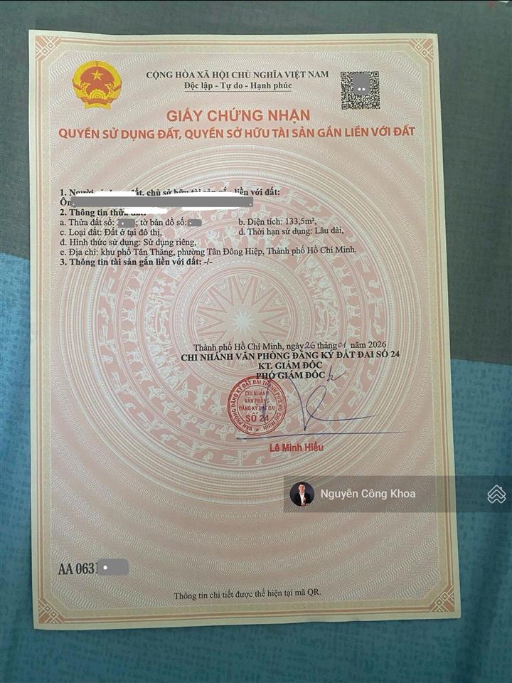 Bán nhà 1t1l, sân ô tô rộng, 4 phòng ngủ, gần bờ hồ biconsi, p. tân bình, tp. dĩ an