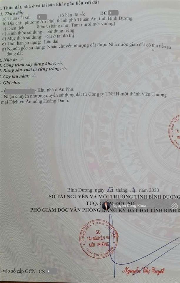 Bán nhà 1t2l hoàn công, 5x16m, 4 phòng ngủ, kdc gần visip 1, p.an phú, tp.thuận an