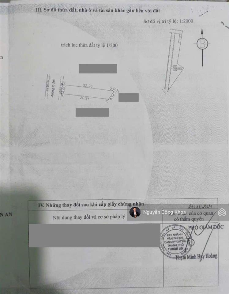 Bán nhà 86,7m2, sân ô tô, 3 phòng ngủ, gần giáo xứ bà trà 700m, p. bình chuẩn, tp. thuận an